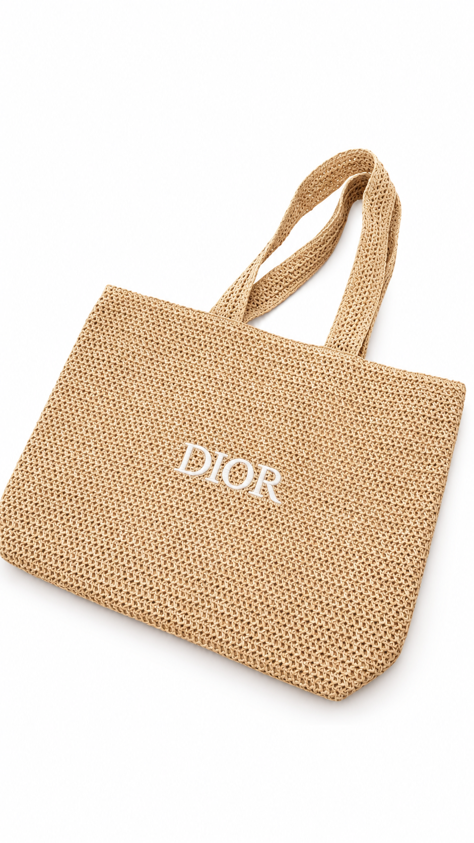 Dior Beige Straw Tote Bag - Authenticity Guaranteed