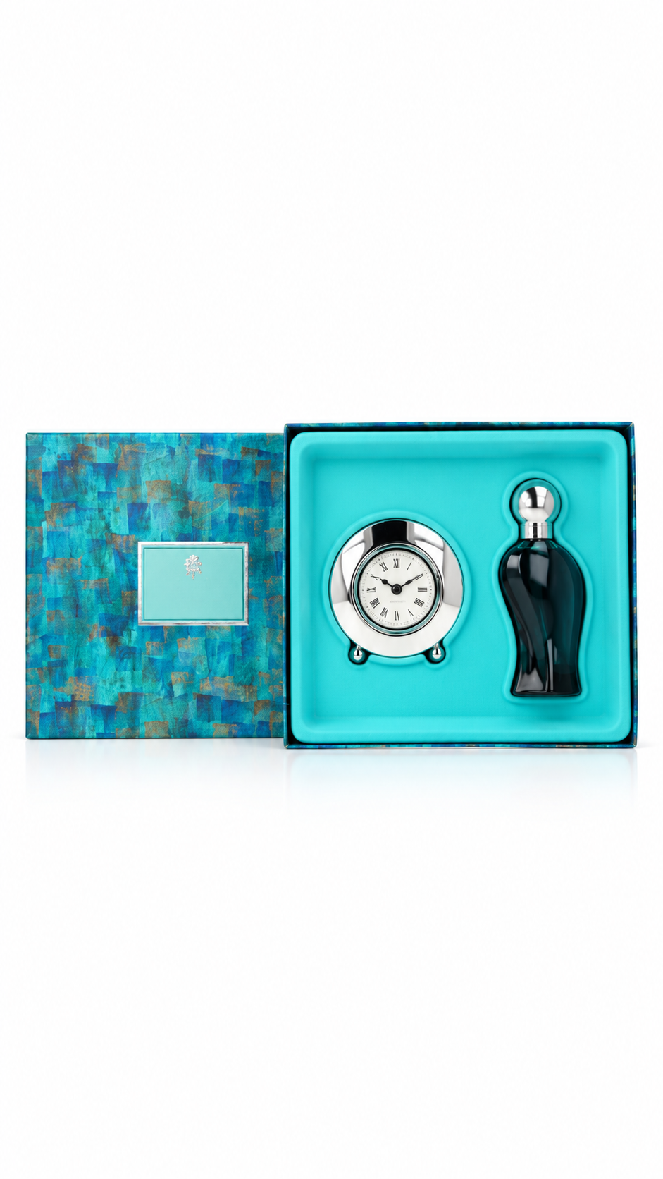 Giorgio Beverly Hills Wings For Men EDT Spray 50ml + Silver Plated Desk Clock