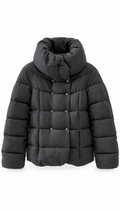 Moncler Degas Womens Woolen Double Breasted Down Jacket - Authenticity Guaranteed