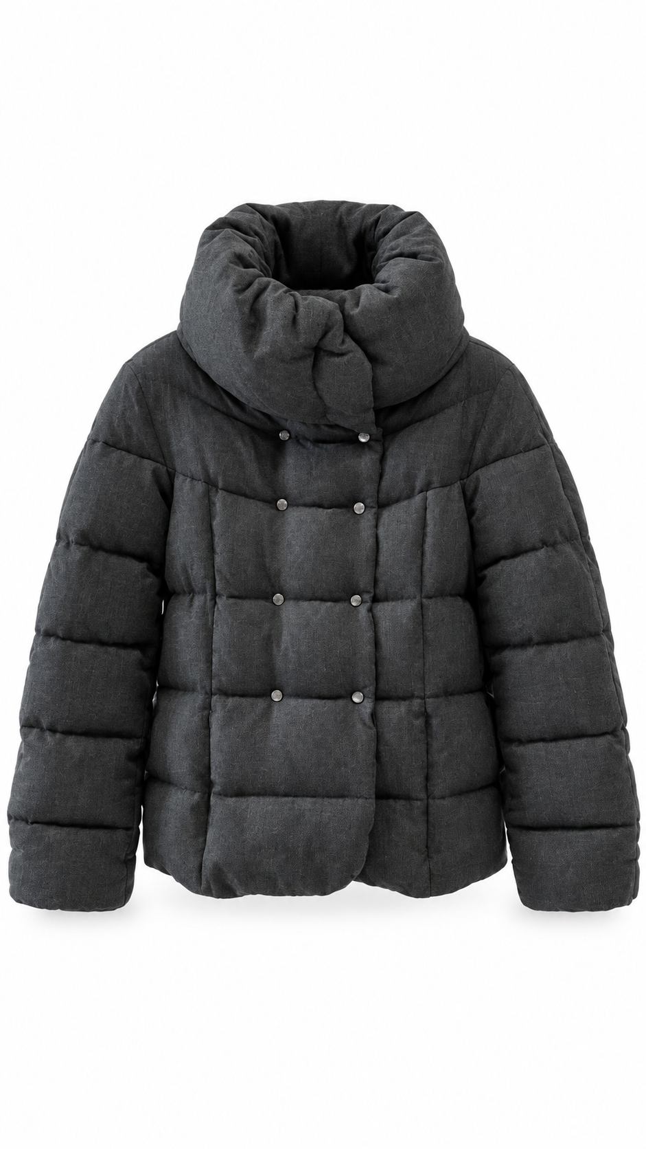 Moncler Degas Womens Woolen Double Breasted Down Jacket - Authenticity Guaranteed