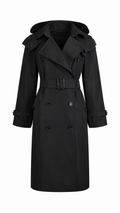 Burberry Women's Amberford Trench Coat Black - Authenticity Guaranteed