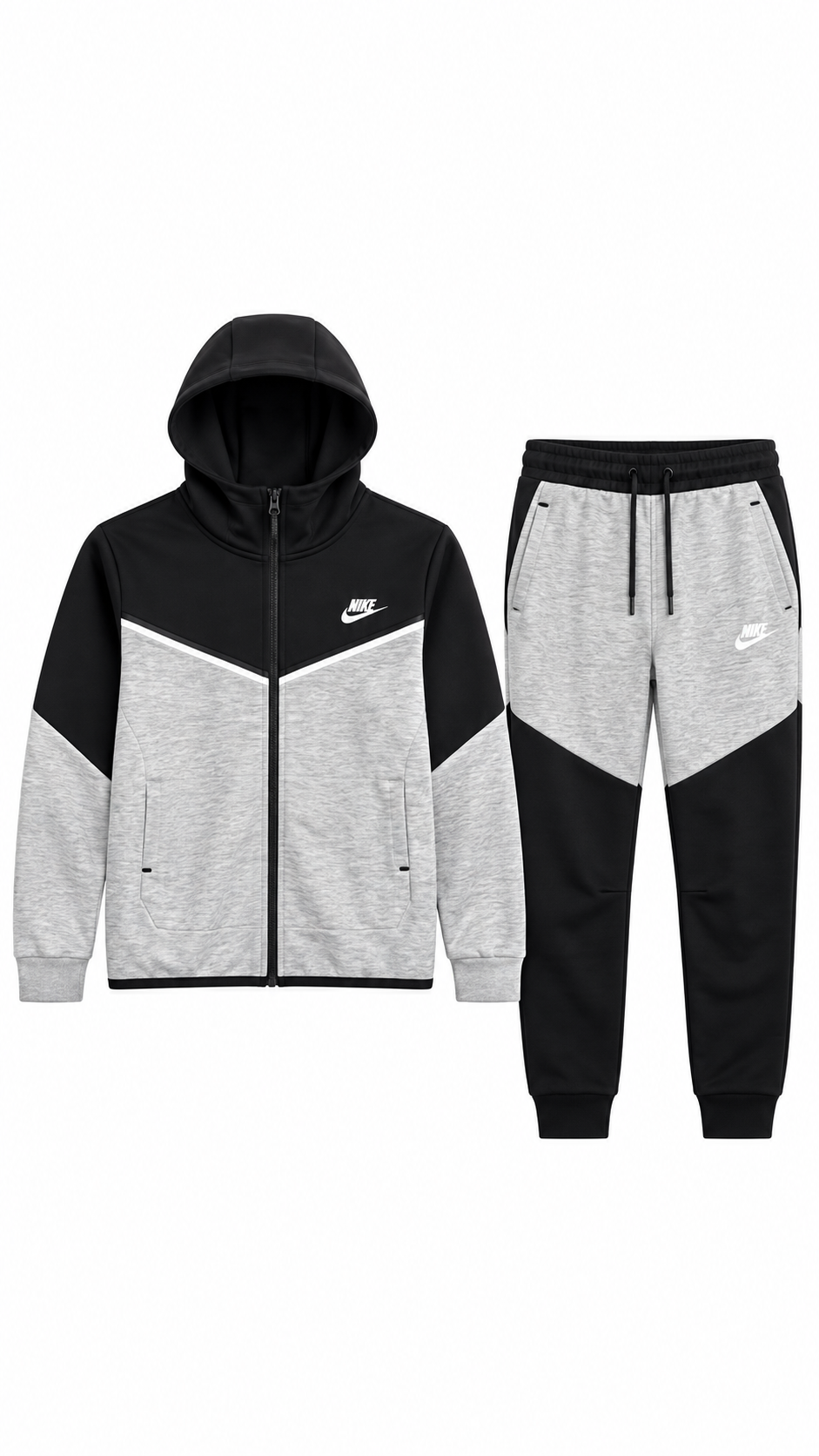 Nike Tech Fleece Tracksuit Mens Grey / Black