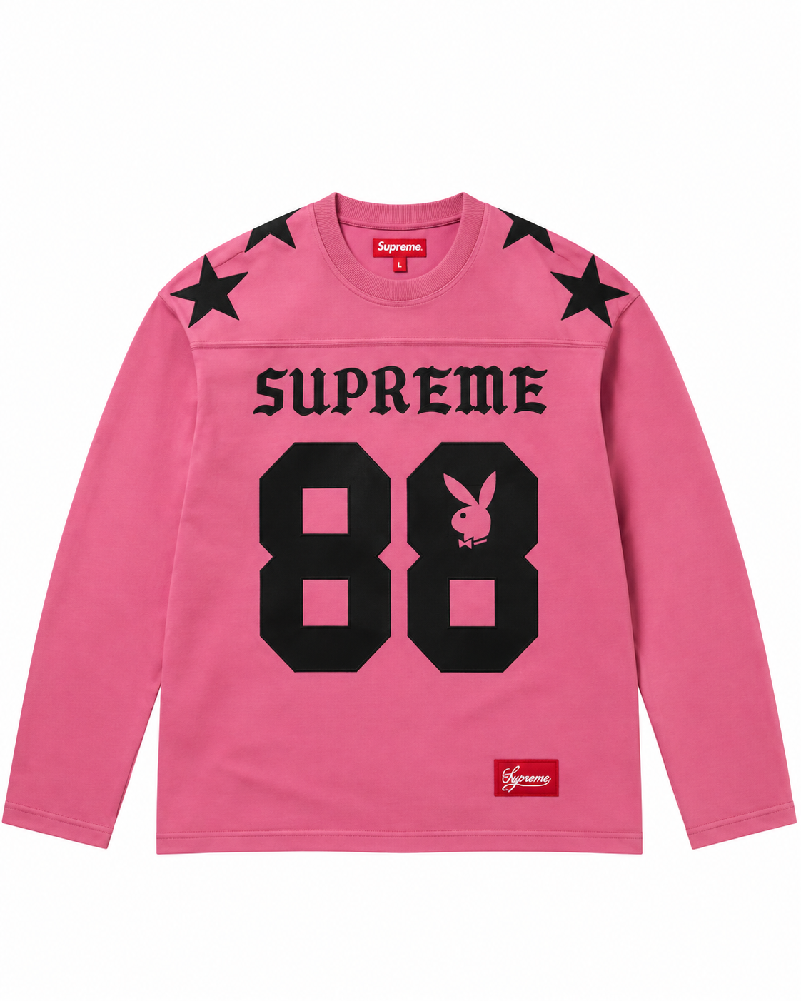 Supreme Playboy LS Football Jersey Top Pink