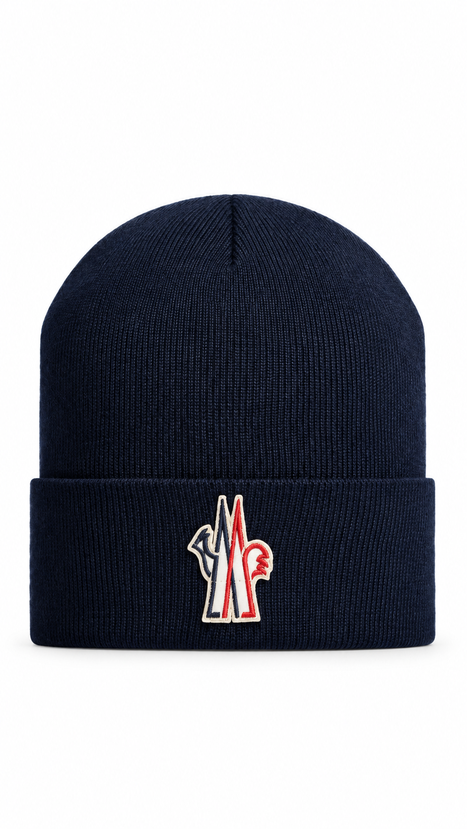 Moncler Grenoble Wool Beanie Hat Navy - Authenticity Guaranteed