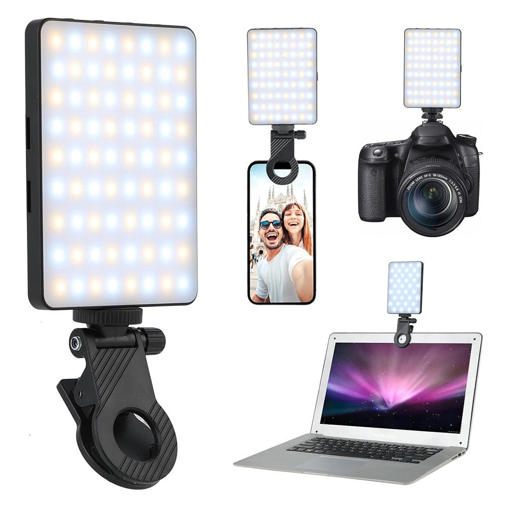 96 LED Adjustable Selfie Light Flash Clip Rechargeable For All Phones & Laptops- New 🏴