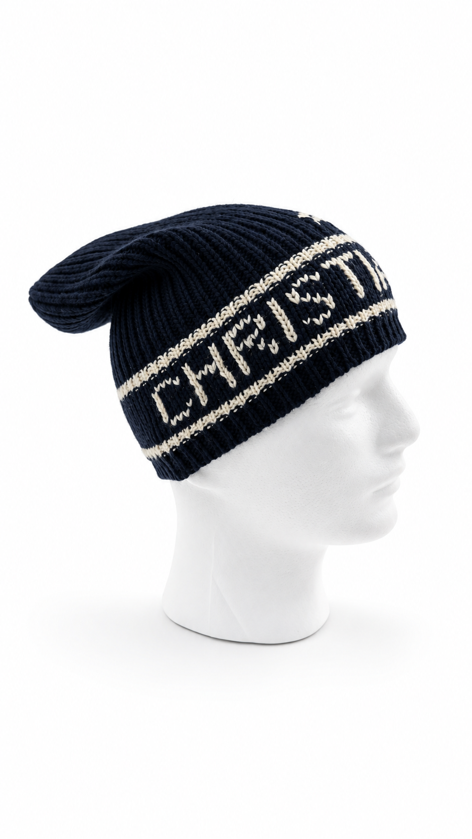 Dior Signature Blue Knit Beanie Hat - Authenticity Guaranteed