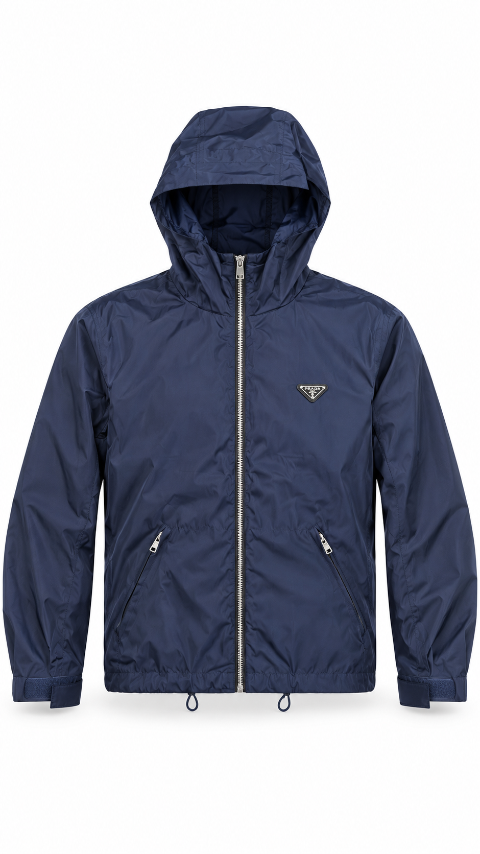 PRADA Men's Windbreaker Jacket Navy Blue - Authenticity Guaranteed