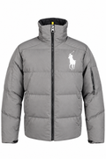 Polo Ralph Lauren Puffer Jacket S Men's Grey Down Large Horse Designer Winter - Authenticity Guaranteed