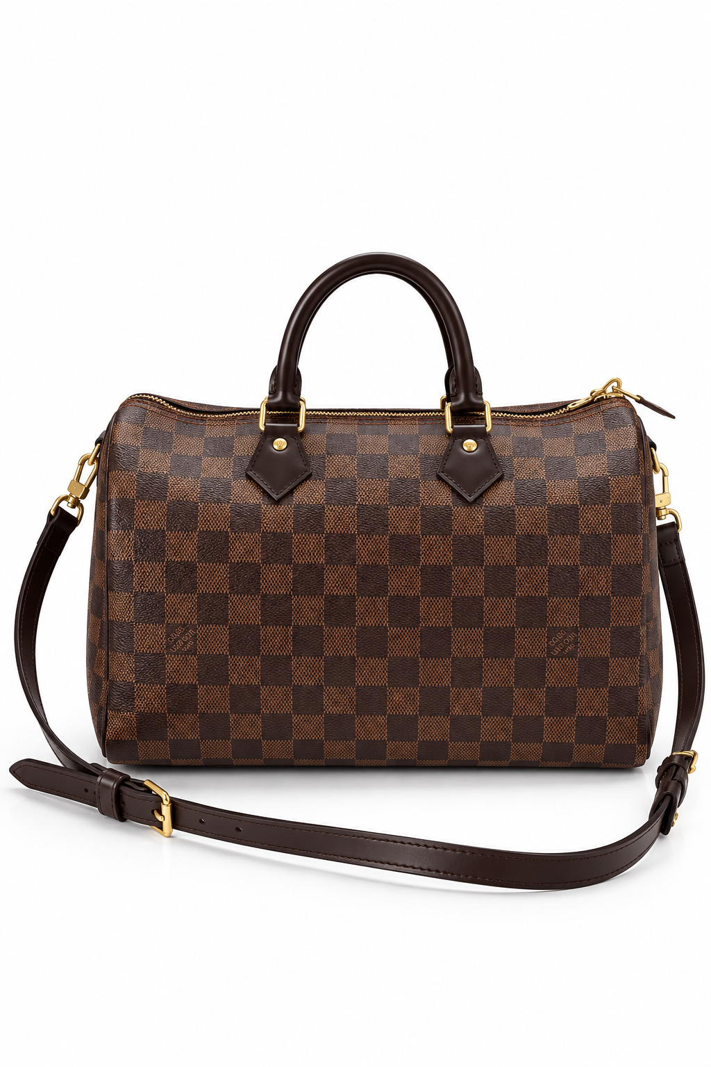 Louis Vuitton speedy 35 bandouliere Bag In Damier Ebene Canvas - Authenticity Guaranteed