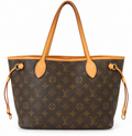 Louis Vuitton M40155 Neverfull PM Brown Monogram Tote Bag - Authenticity Guaranteed