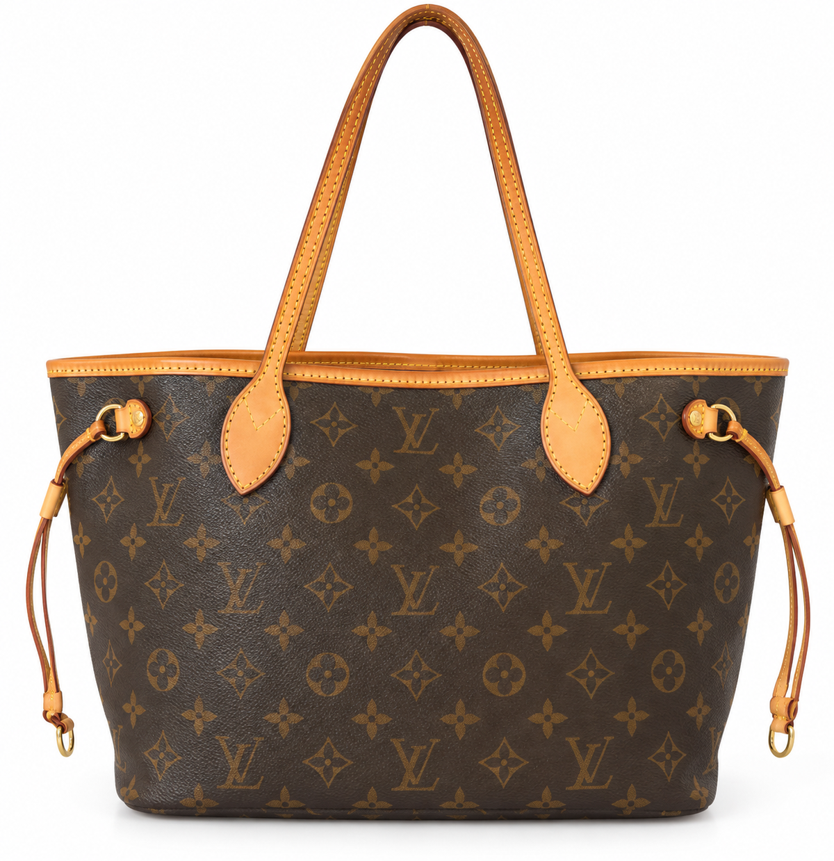 Louis Vuitton M40155 Neverfull PM Brown Monogram Tote Bag - Authenticity Guaranteed