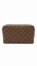 Authentic Louis Vuitton M47522 Trousse Toilette 28 Brown Monogram Pouch - Authenticity Guaranteed