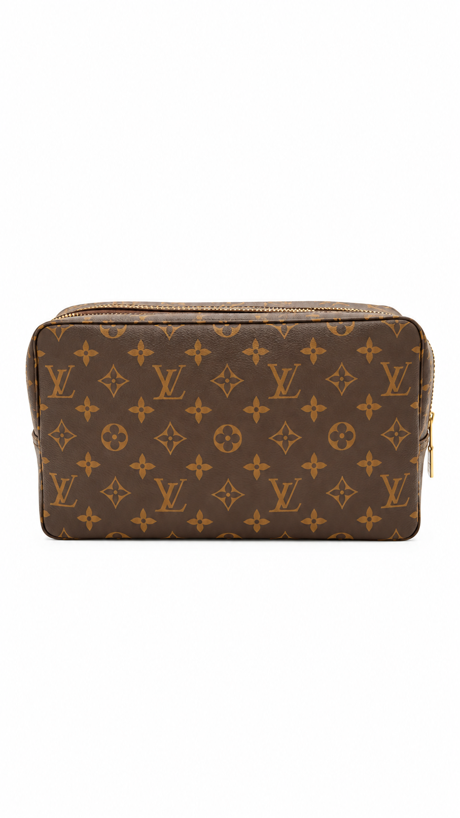 Authentic Louis Vuitton M47522 Trousse Toilette 28 Brown Monogram Pouch - Authenticity Guaranteed