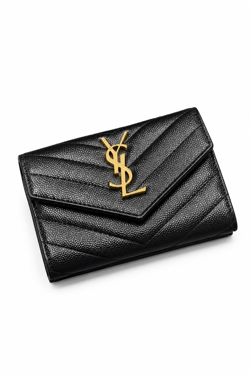 Saint Laurent YSL Classic Leather Purse Black - Authenticity Guaranteed
