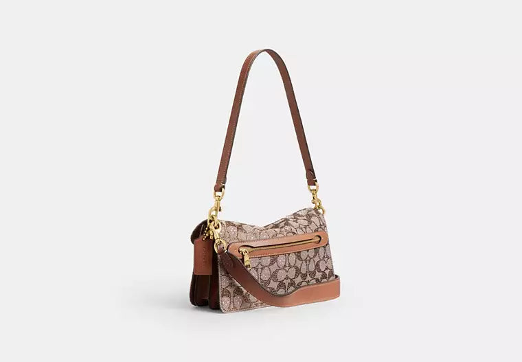 Tabby Shoulder Bag 26 In Crystal Signature Jacquard - New 📞
