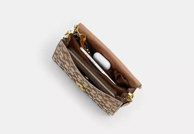 Tabby Shoulder Bag 26 In Crystal Signature Jacquard - New 📞