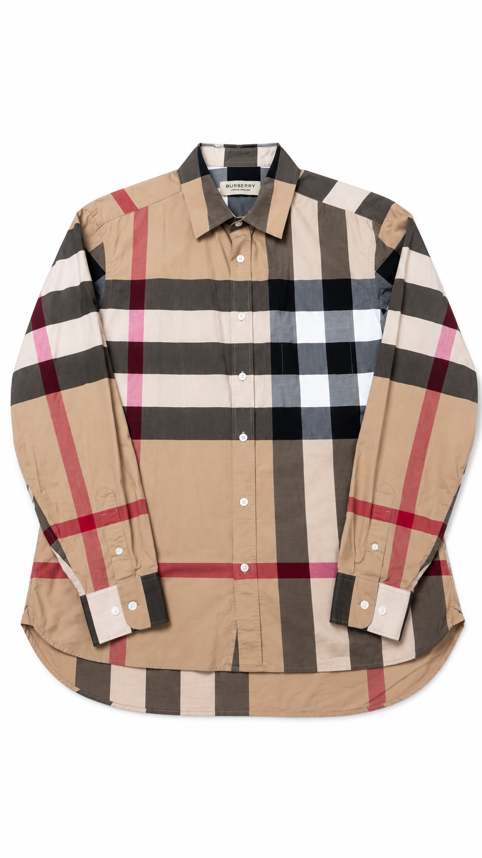 Burberry Buttoned Up Check Shirt Beige - Authenticity Guaranteed