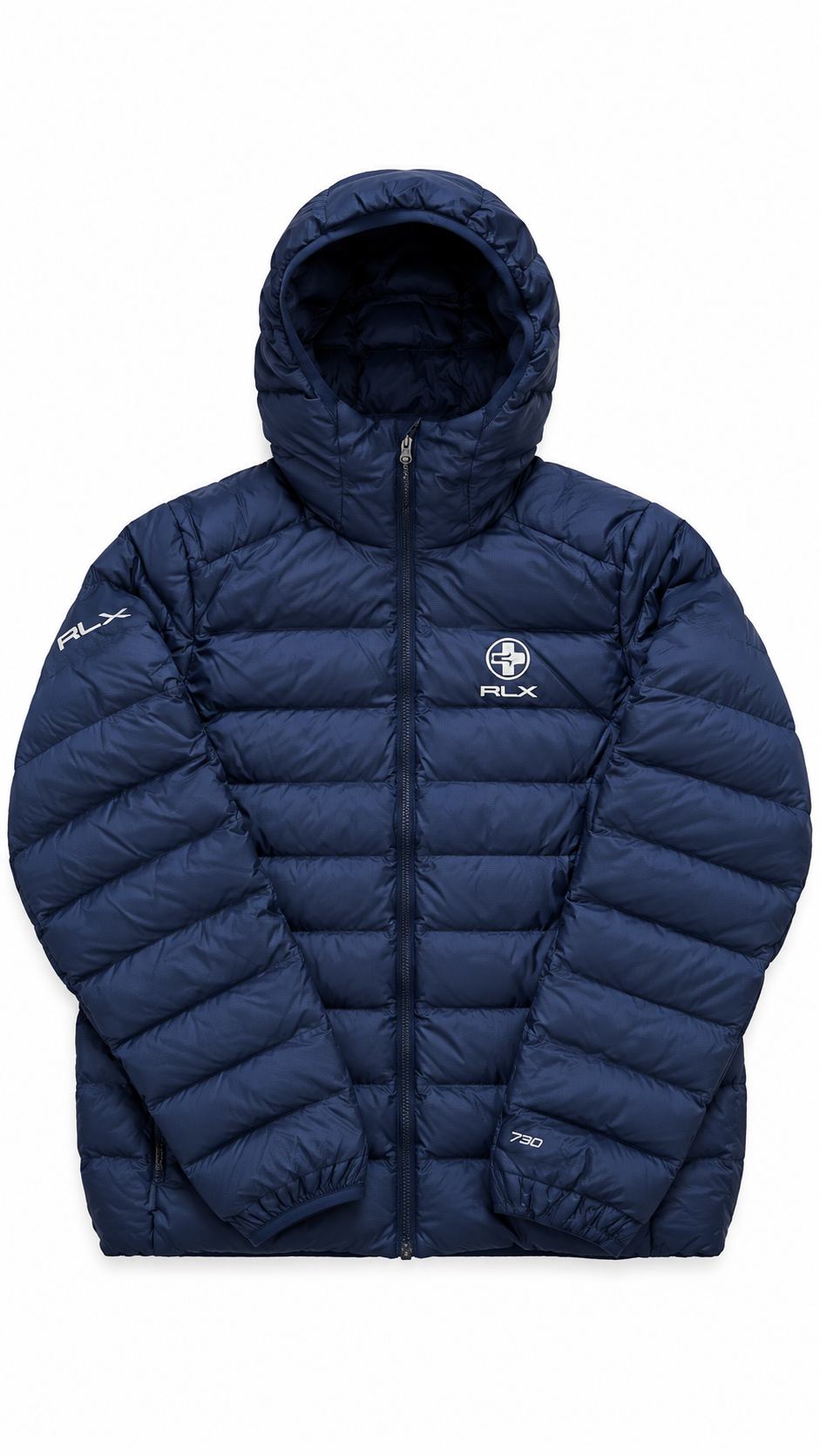 Ralph Lauren RLX Men's Navy Blue Puffer Jacket Medium Down Feather - Authenticity Guaranteed