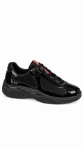 Prada America's Cup Patent Leather Sneakers Black - Authenticity Guaranteed