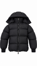 Burberry Men's Embroidered Logo Down Jacket Black - Authenticity Guaranteed