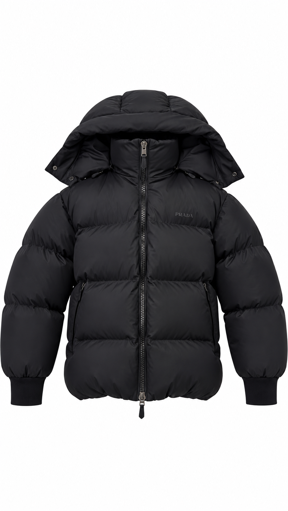 Burberry Men's Embroidered Logo Down Jacket Black - Authenticity Guaranteed