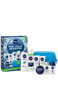 NIVEA MEN Feel Fully Sensitive Skincare Gift Set 7 Piece + Wash Bag