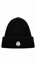 Moncler Palm Angels Black Tricot Beanie - Authenticity Guaranteed