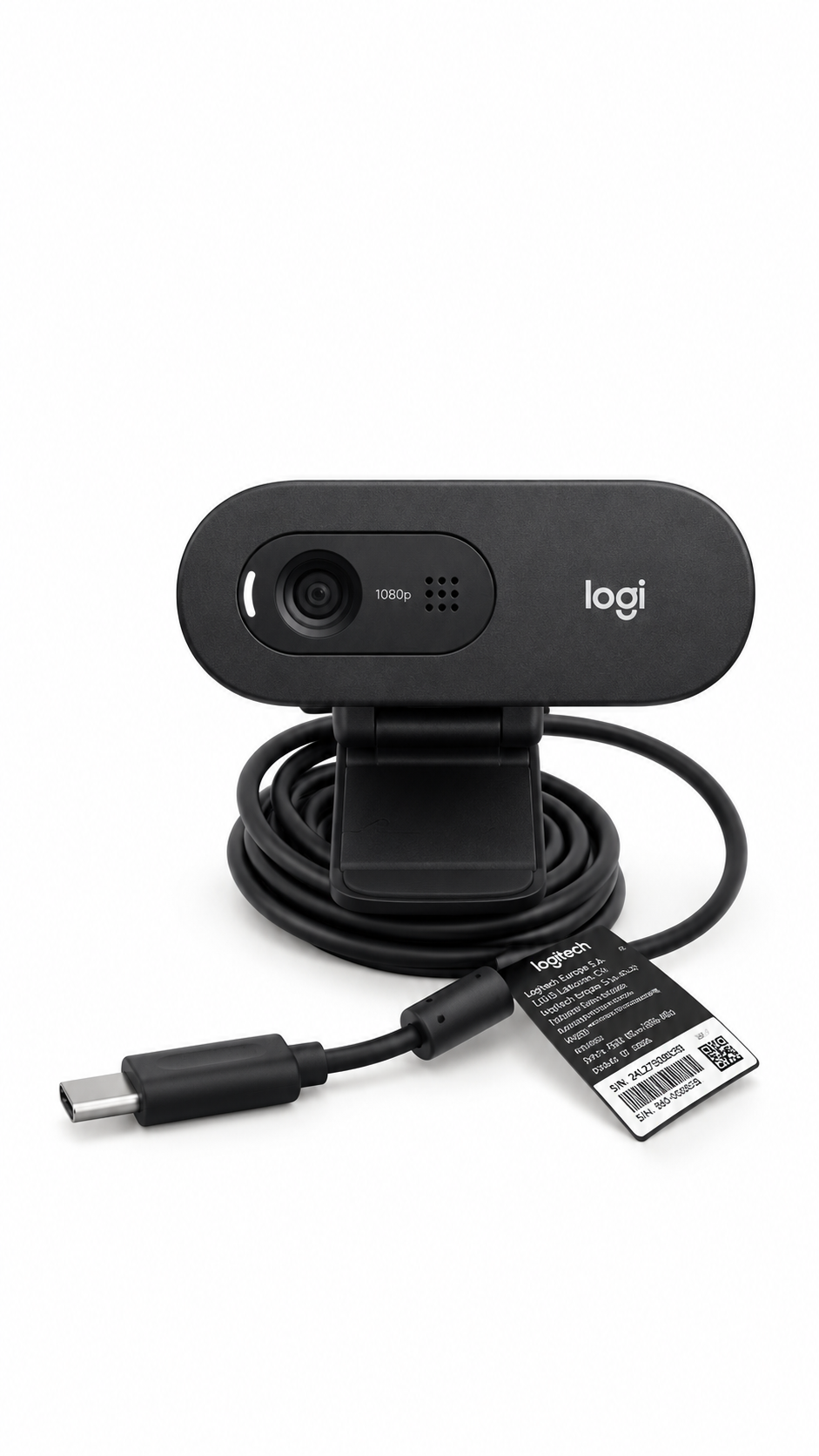 Logitech C270 HD Webcam, 720p/30fps, USB Widescreen Black/Grey