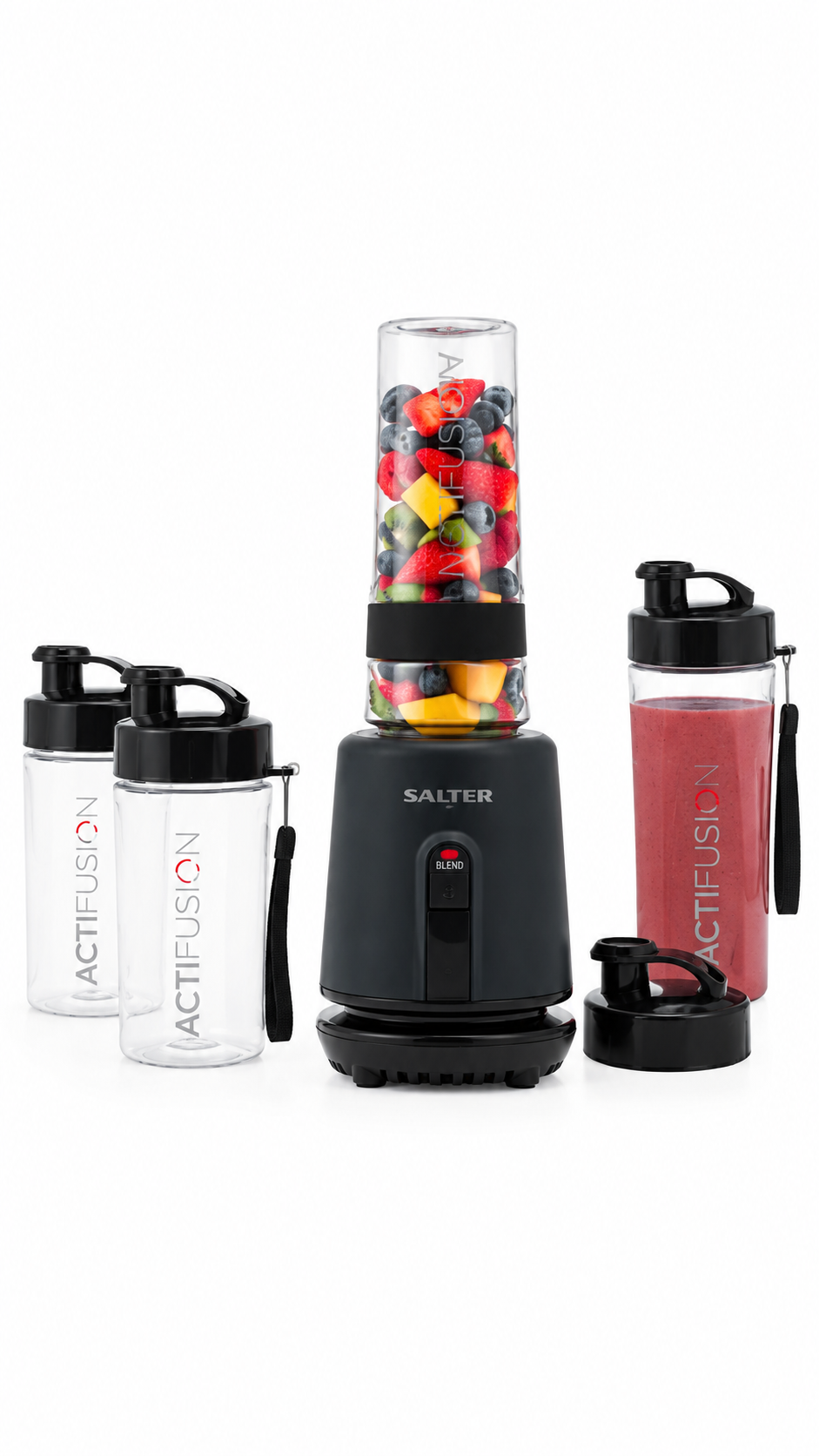 Salter Kuro Actifusion Blender Set Smoothie/Protein Shake Sport Bottles