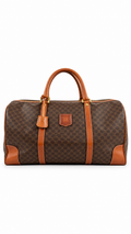 CELINE Brown Macadam Duffle/Boston Bag - Authenticity Guaranteed