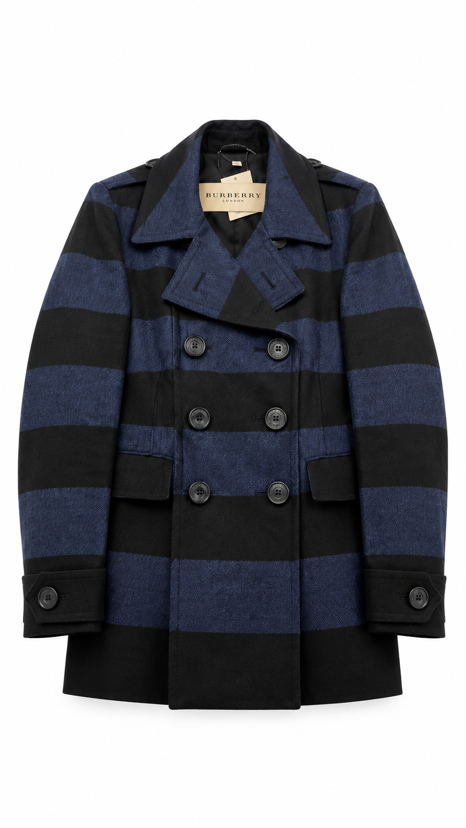 Burberry Women's Striped Jacket Black - Authenticity Guaranteed