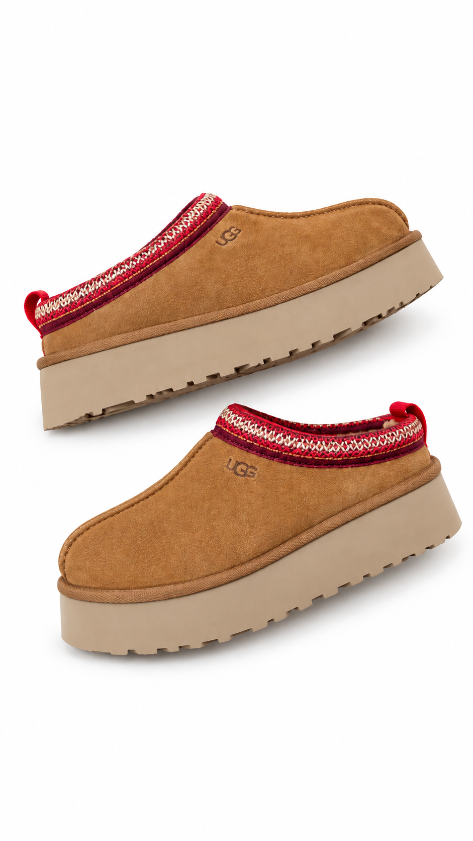 UGG Tazz Platform Slippers CHESTNUT - Authenticity Guaranteed