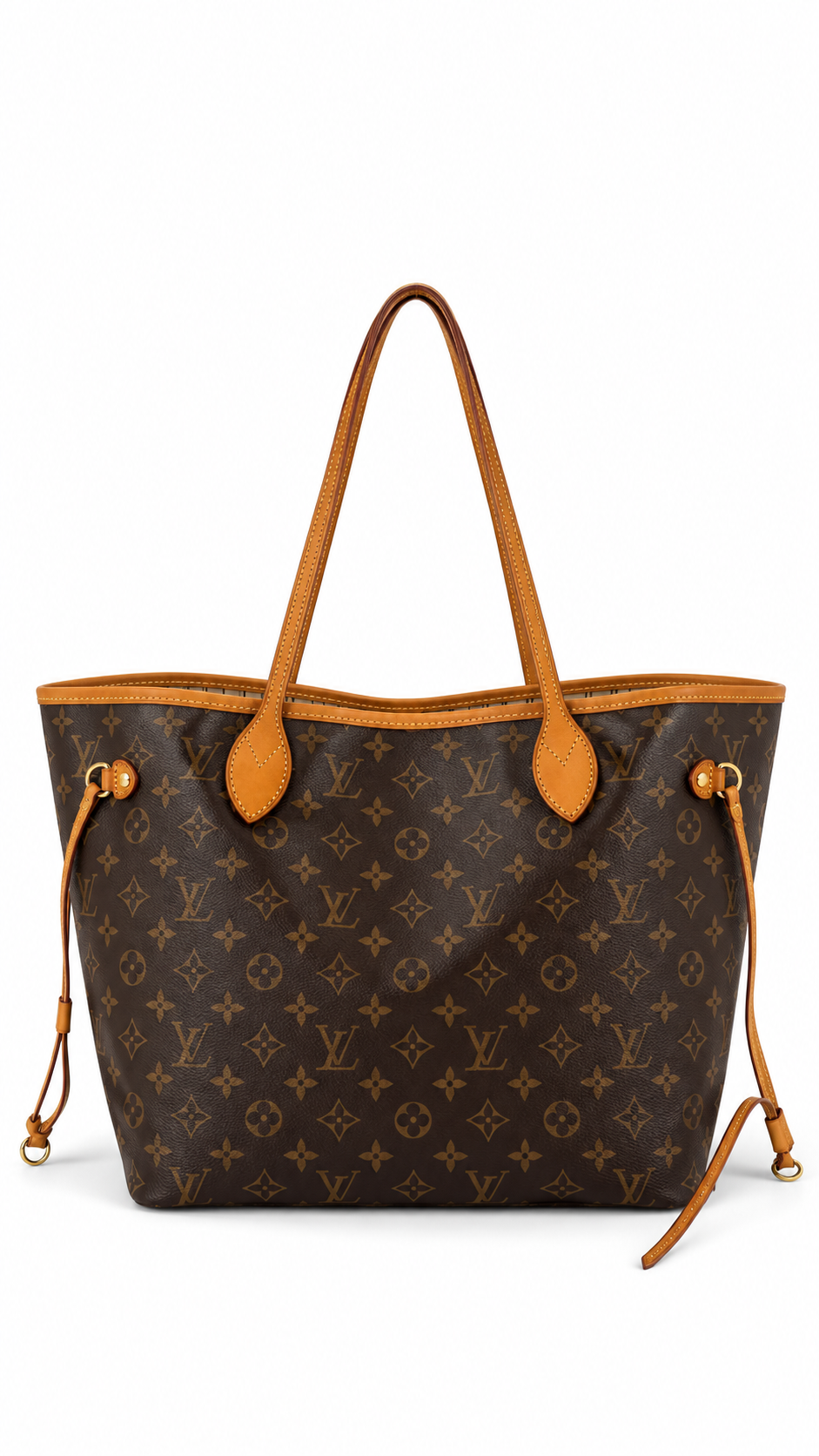 LOUIS VUITTON Neverfull MM Monogram Canvas Brown Women Shoulder Tote Bag - Authenticity Guaranteed
