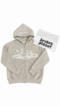 Broken Planet Zip-Up Hoodie Heather Grey | Authenticity Guaranteed