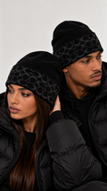 Coach Signature Black C Cuff Beanie - Authenticity Guaranteed