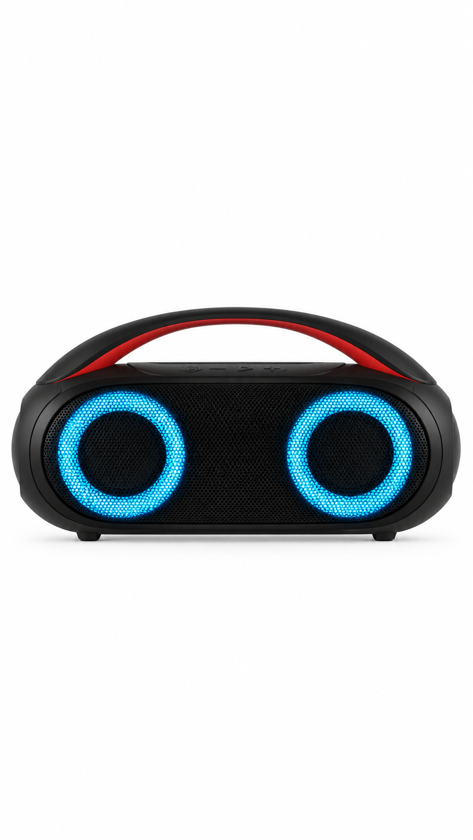 Intempo Party Boombox Speaker - Rhythm Sync & Glow Ring LED Lights, Bluetooth