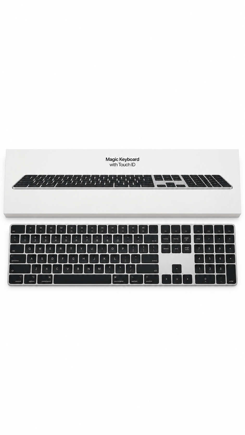 APPLE MAGIC KEYBOARD WITH NUMERIC KEYPAD TOUCH ID BLACK WIRELESS A2520
