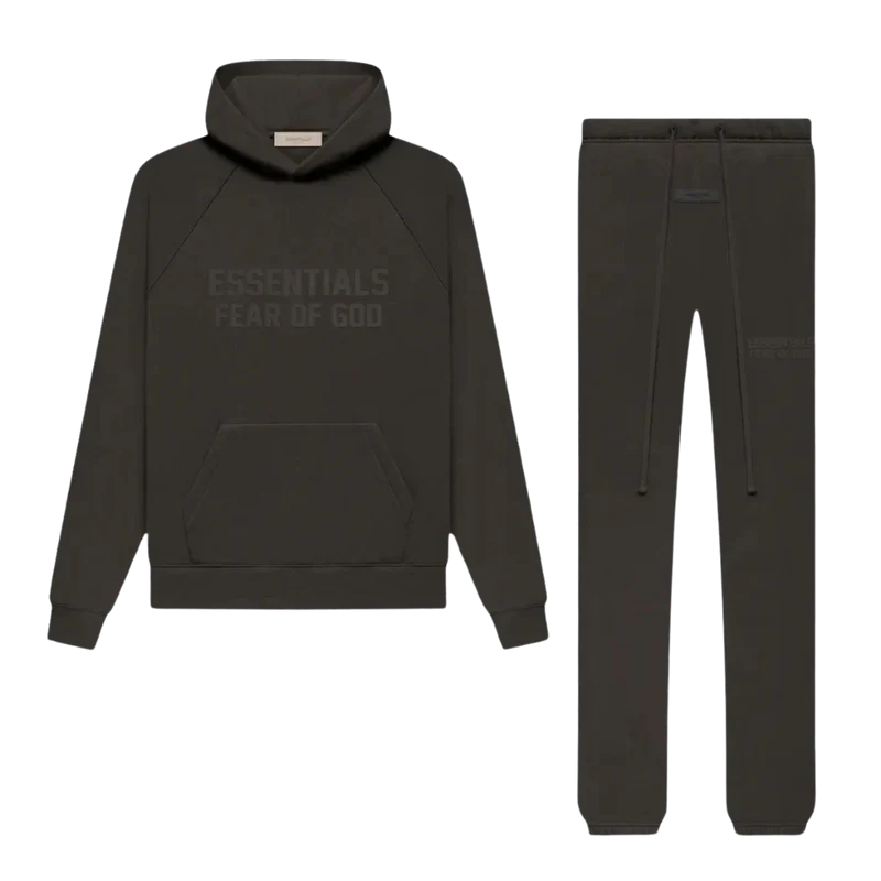 FEAR OF GOD ESSENTIALS OFF BLACK TRACKSUIT (SS23)