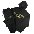FEAR OF GOD ESSENTIALS BLACK TRACKSUIT (FW24)