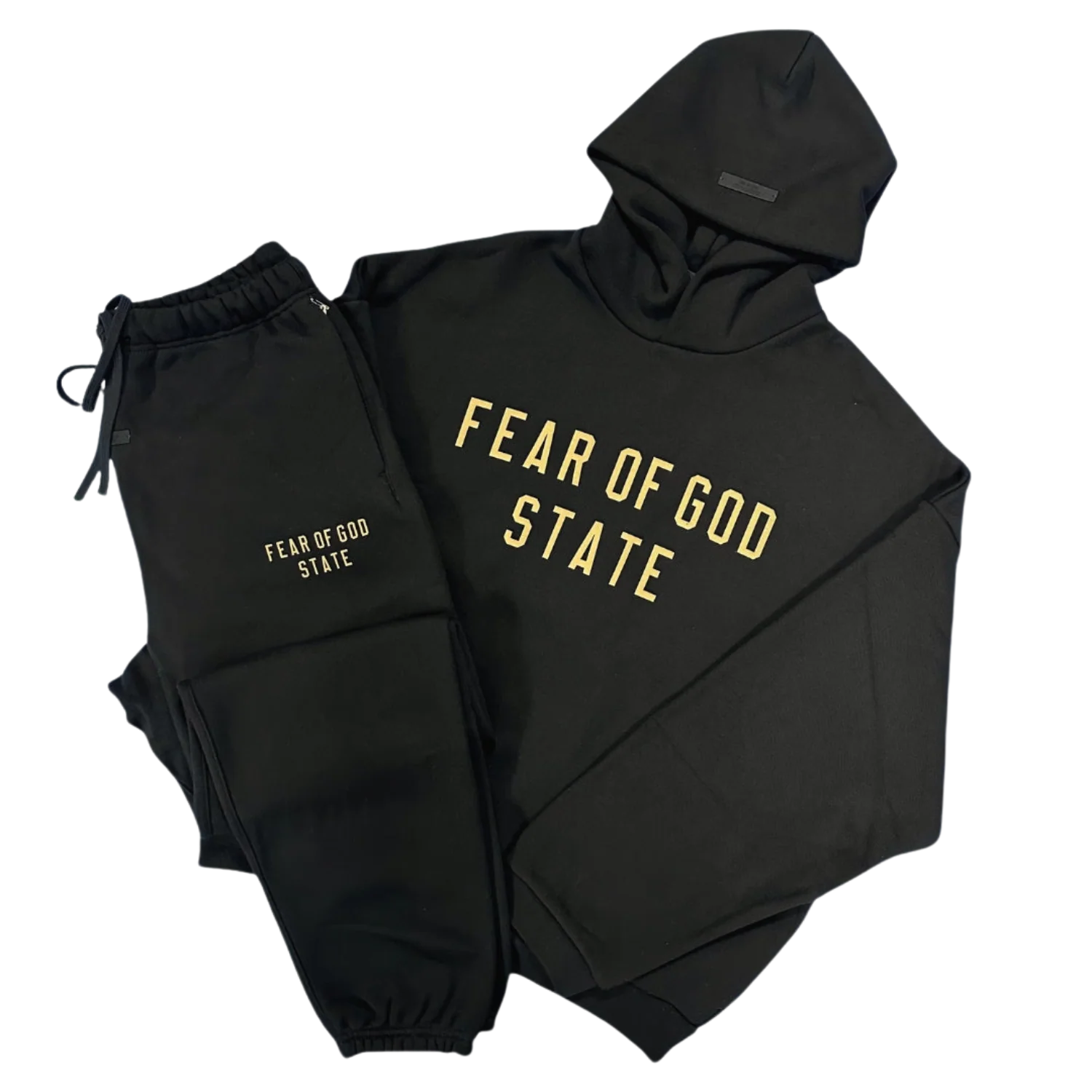 FEAR OF GOD ESSENTIALS BLACK TRACKSUIT (FW24)