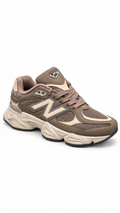 New Balance 9060 Women's Brown/Beige Low Top Lace Up Trainers - Authenticity Guaranteed