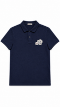 Moncler Double Logo Polo Navy I Authenticity Guaranteed