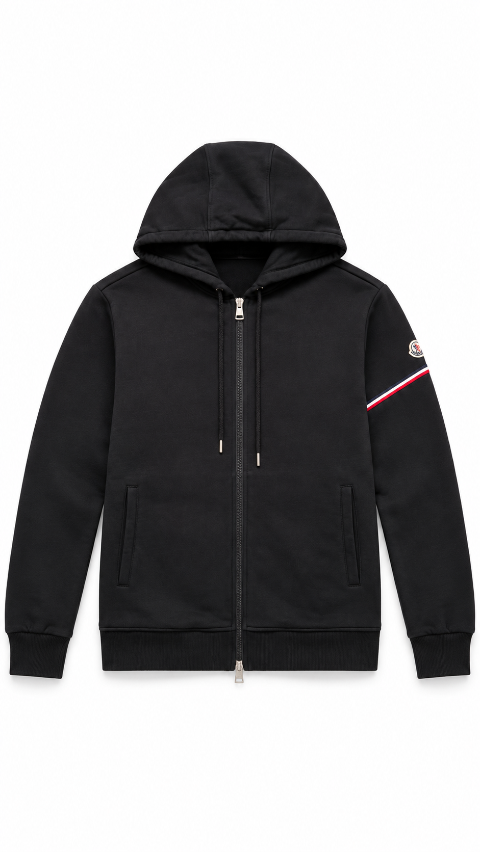 Moncler Zip-Up Black Hoodie I Authenticity Guaranteed