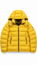 Moncler Brique Yellow Puffer Jacket l Authenticity Guaranteed
