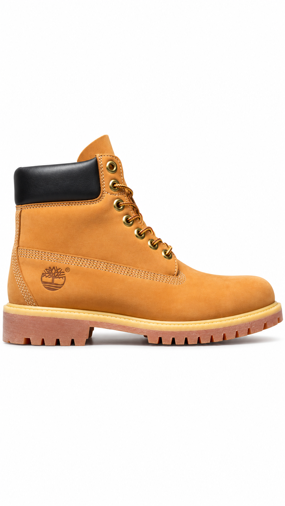 Timberland Premium 6 Inch Wheat Brown Leather Lace Up Boots - Authenticity Guaranteed