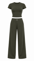 Khaki Green Suit Up Alo Trousers