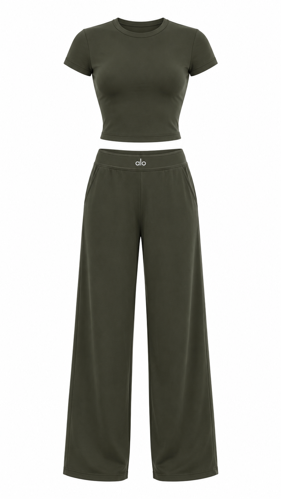 Khaki Green Suit Up Alo Trousers