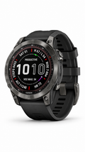 Garmin Fenix 7 Sapphire Solar, 47mm Carbon Grey Titanium, Black Band
