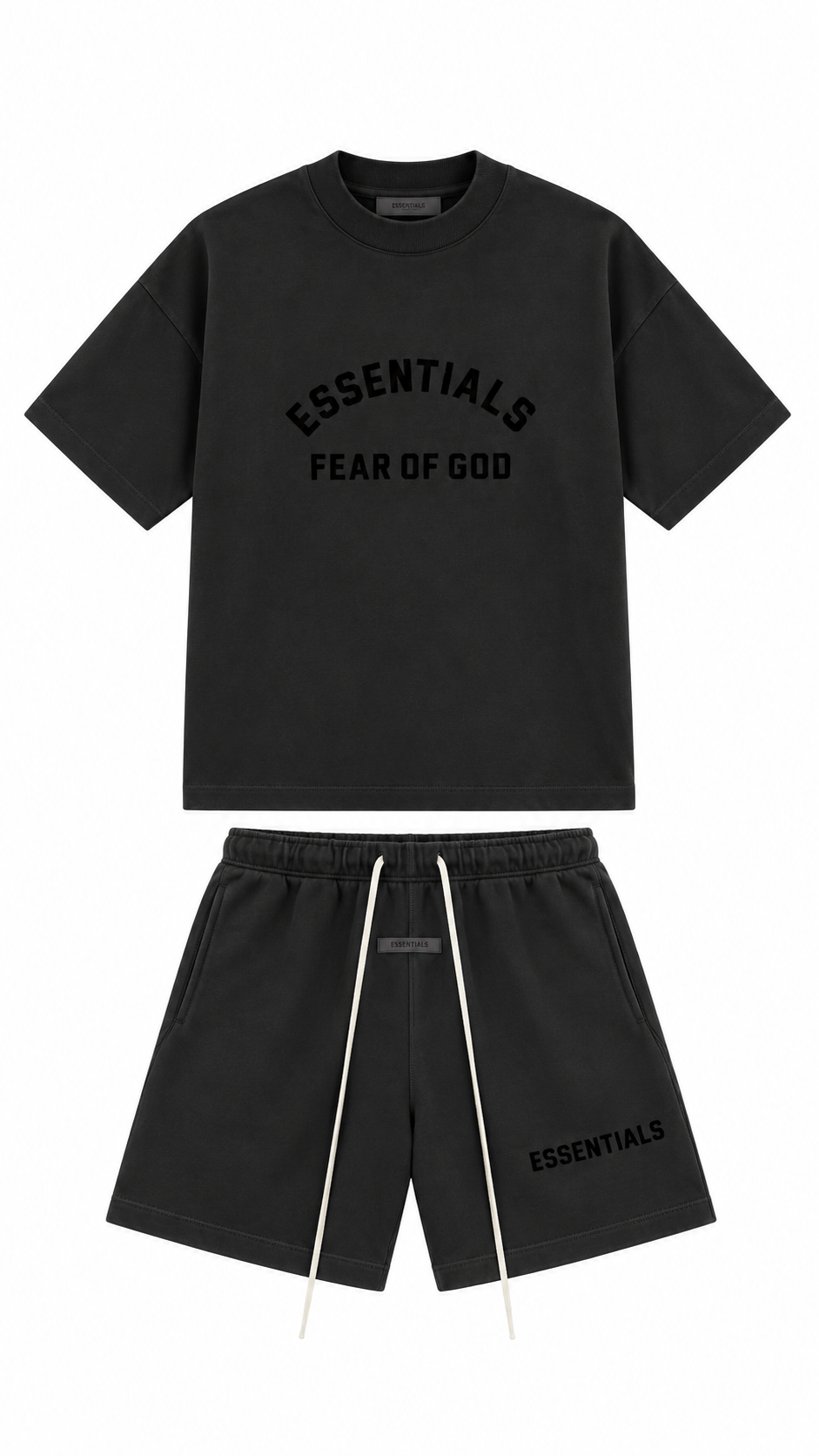 *SALE* SS23 JET BLACK ESSENTIALS SHORT SET