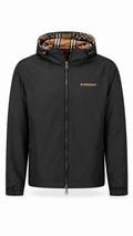 Burberry 'Stanford' Zip-Up Check Reversible Hooded Jacket Black & Check I Authenticity Guaranteed